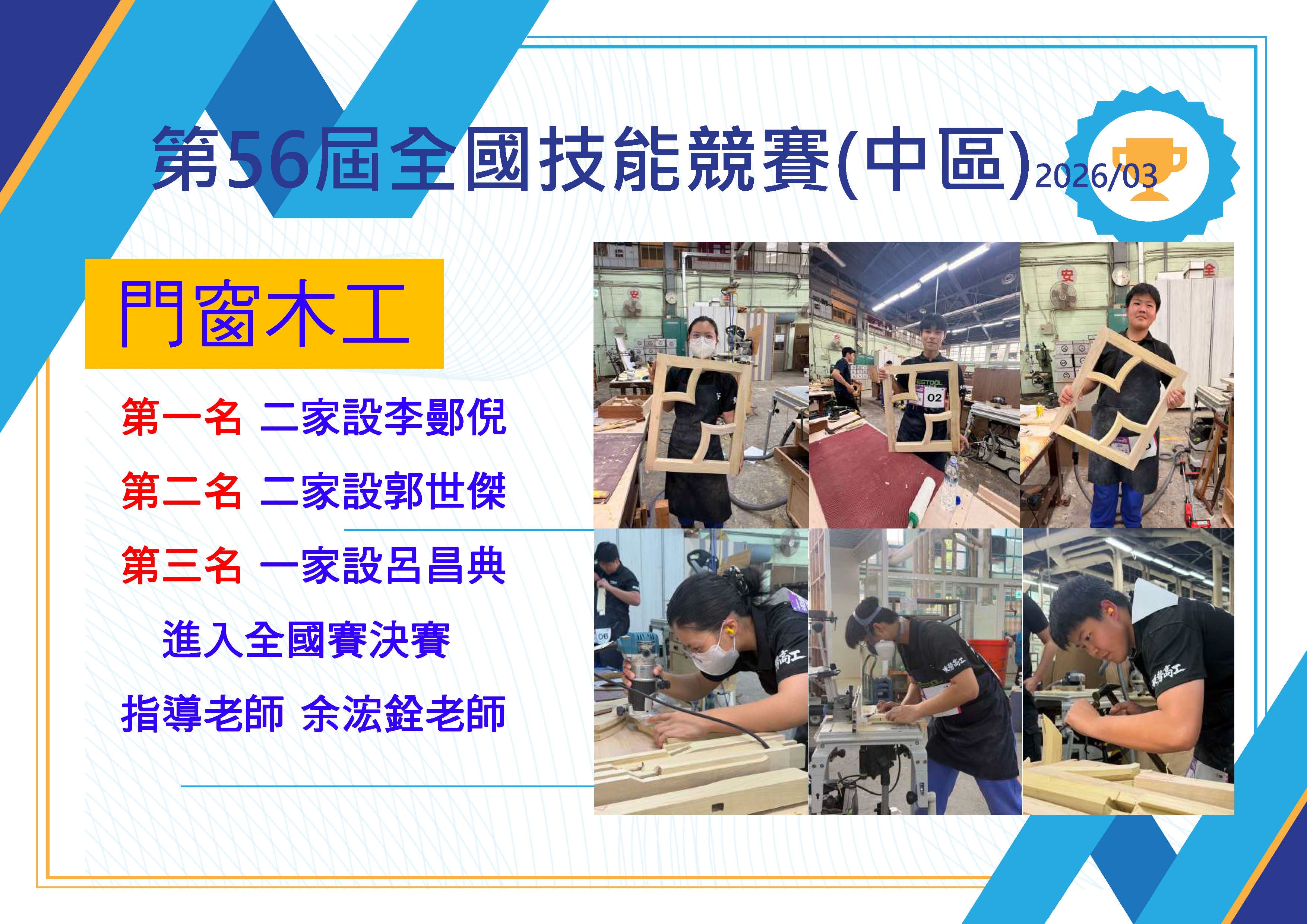 第56屆全國技能競賽中區青年組